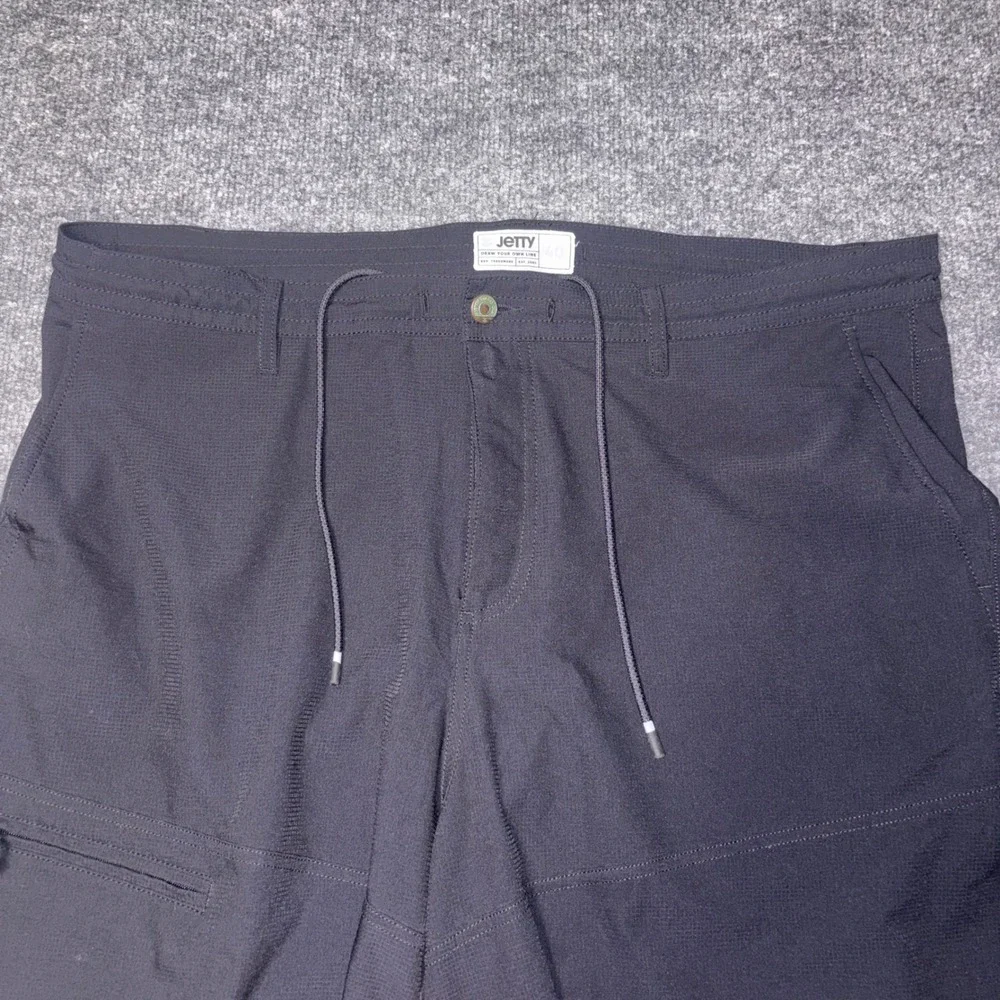 Jetty Performance Tech Shorts Mens 40 Black Hybrid Surf Draw Your Own Line 9